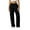 Black, variant on OSOLU Solid Color Women Baggy Pants Straight Leg Sweatpants With Pockets Low Rise Pants Trousers Fashionable Classic Leisure Bottoms