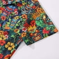 thumbnail image 4 of YIUME Hawaiian Shirt For Men 1940s Vintage TIKI BAR Shirt Camp Collar, 4 of 8