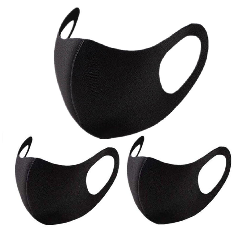 Well 3Pcs Reusable Washable Polyester Blend Face Covering Mask Water