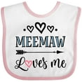 thumbnail image 3 of Inktastic My Meemaw Loves Me Girls Girls Baby Bib, 3 of 4