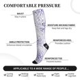 thumbnail image 5 of Compression Socks for Women and Men - Lilac Flowers Abstract Compression Socks Circulation for Workout, 5 of 8