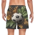 thumbnail image 4 of joogoo Men's Football in Leaf Swim Trunks with Liner Pocket Beach Shorts Small, 4 of 9