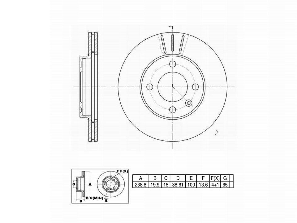 Winstop Brake Rotor, Front WS229827, Volkswagen Cabriolet 1993-1985
