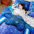 thumbnail image 4 of Castle Fairy Video Game Twin Bedding Sets 7-Piece for Kids Teens Adults,Game Controller Teens Game Bedding Comforter Set Microfiber,Universe Galaxy Geometric Honeycomb Breathable Sheet Sets, 4 of 8