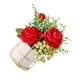 thumbnail image 1 of Flores Artificiales Advancent con Florero Natural en Interiores Hortensia de Seda de Peonía Falsa, 1 of 6