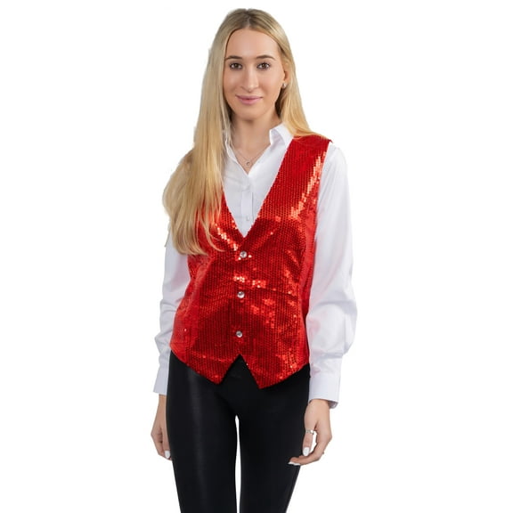 Chaleco de lentejuelas Dress Up America para hombres y mujeres, adultos y niños