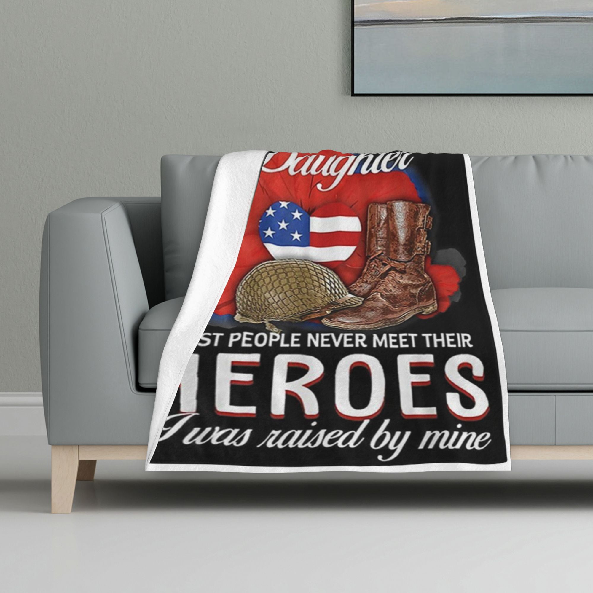 Hero Ww2 Veteran Daughter Military Veterans Blanket for Memorial Day