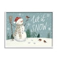 thumbnail image 5 of Let It Snow Magical Snowman in Scenic Snowfield Landscape Painting Framed Art Print Wall Art, 5 of 5