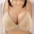 thumbnail image 4 of Women's Plus Size No Underwire Push Up Bra Comfortable Adjustable Support Breathable Full Coverage Seamless Everyday Wear T Shirt Bra Lightweight Side Shaping Wireless Underwear, 4 of 4