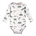 thumbnail image 4 of Hudson Baby Cotton Long-Sleeve Bodysuits, 5-Pack, Newborn- 24 Months, 4 of 7