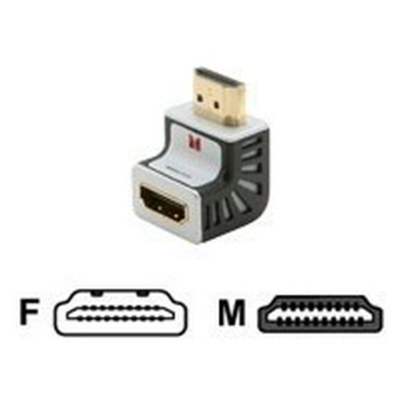 Monster Advanced for HDMI Adaptateur 1080p 90 Degrés VA HDMI R-ADPT NF - Adaptateur HDMI - HDMI Mâle vers HDMI Femelle - double Blindage - Connecteur Incliné