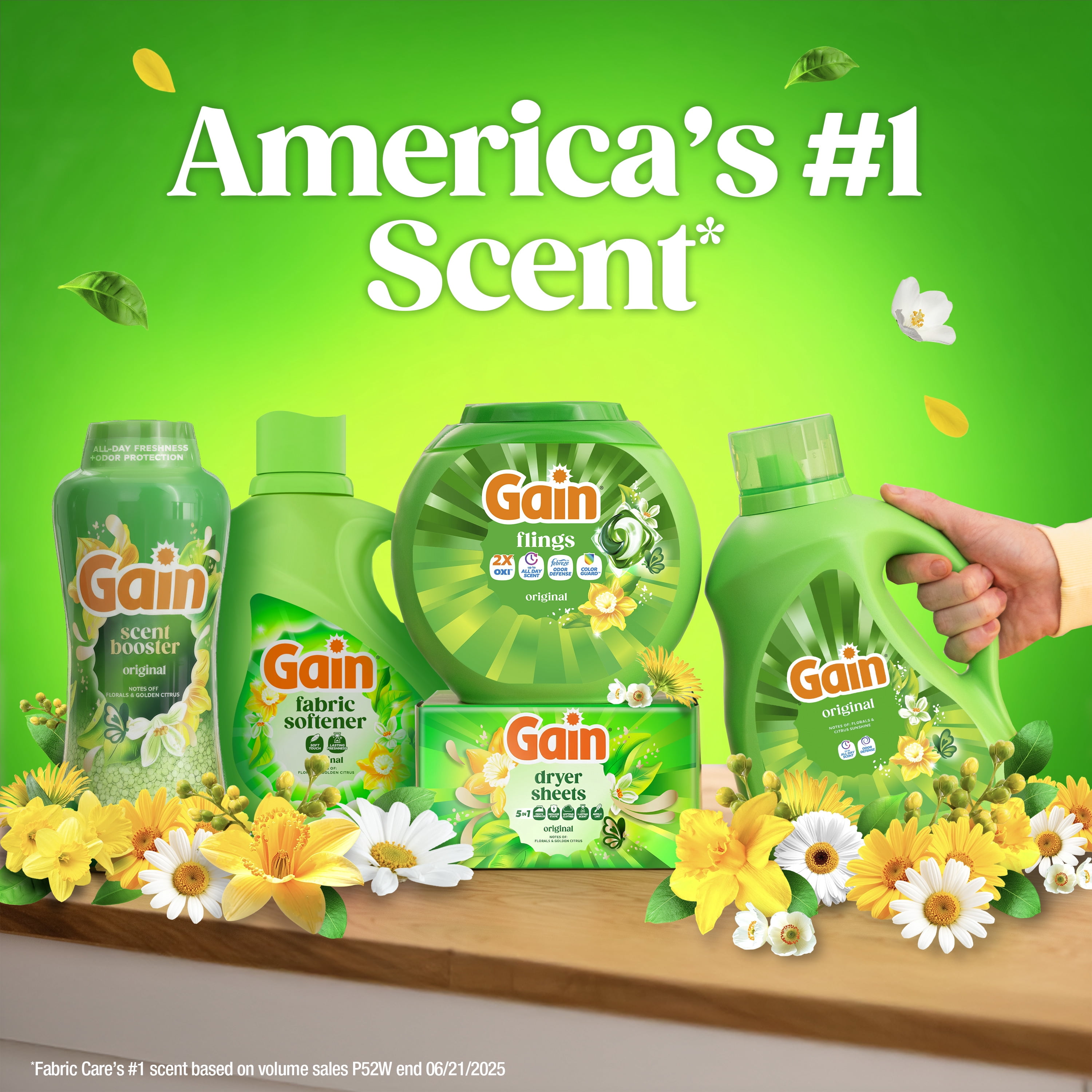 Gain Liquid Laundry Detergent, Now with Odor Defense, Original Scent, 177 fl oz, 134 Loads