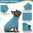 thumbnail image 3 of ZDM Small Dog Pullover Sweater, Cold Weather Cable Knitwear, Classic Turtleneck Thick Warm Clothes for Chihuahua, Bulldog, Dachshund, Pug (Peacock Blue, Small), 3 of 6