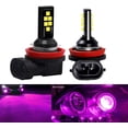 thumbnail image 1 of LAICAIW 2x H11 H8 LED Fog Light Bulb Advanced 3030 SMD Bright Colorful Daytime Running DRL Lamp, Pink Purple, 1 of 7