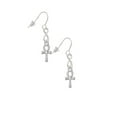 thumbnail image 3 of Delight Jewelry Silvertone Small Ankh Silver tone Infinity French Earrings, 3 of 4