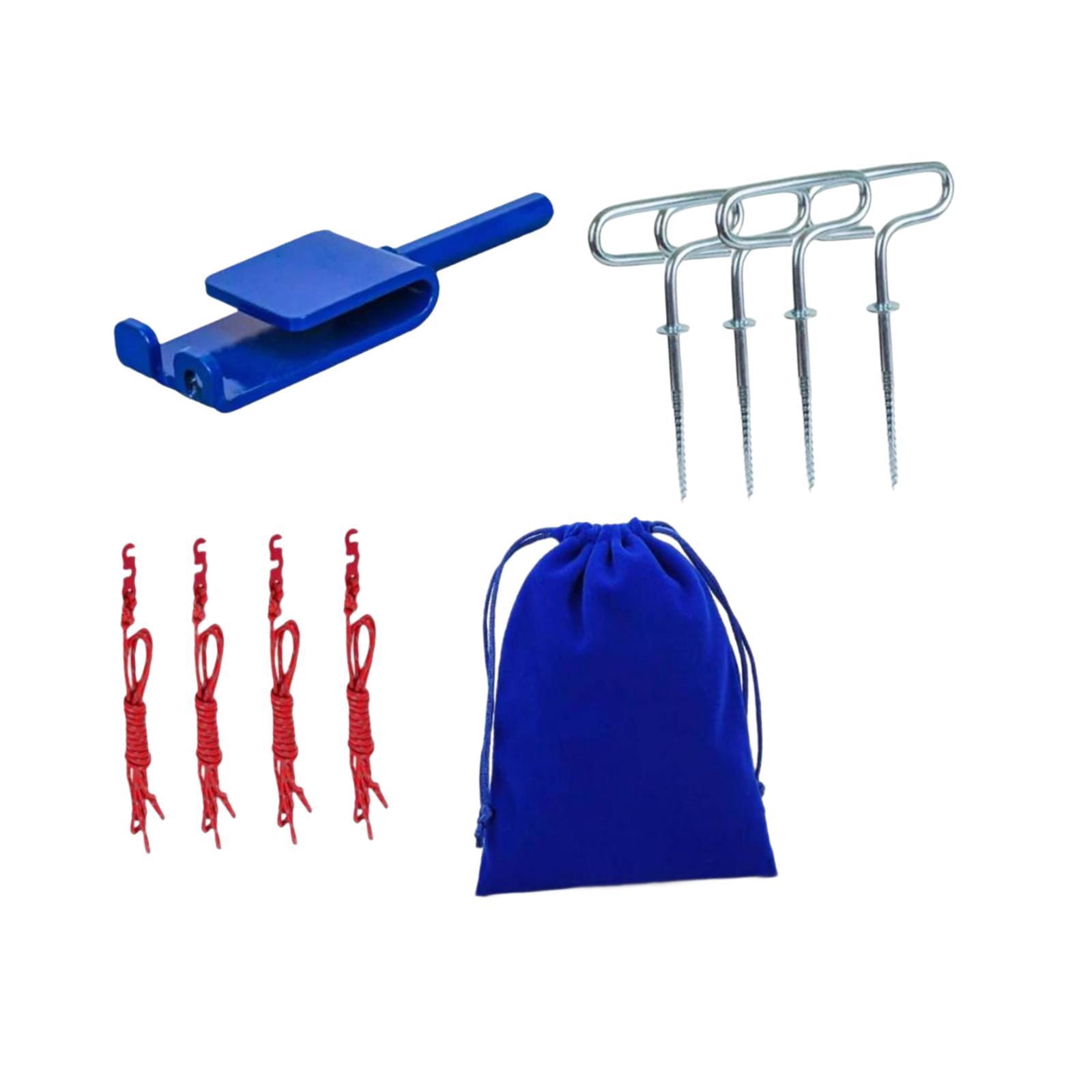 harayaa Ice Fishing Anchor Tool Metal Ice Anchor Drill Adapter for Ice Insert Sewing