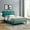 Teal, variant on Modway Current Modern Performance Velvet Twin Platform Bed in Dusty Rose Pink
