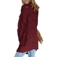 thumbnail image 4 of Plus Size Women Long Sleeve Loose Casual Cable Knit Cardigan Open Front Sweater with Pocket, 4 of 6