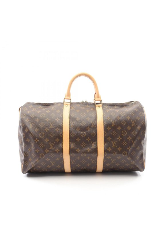 Pre-Owned Louis Vuitton Keepall 50 Boston Bag, Handbag, Coated Canvas and Leather, Monogram,...