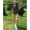 thumbnail image 5 of G4Free Lightbreeze Womens UPF 50+ Sun Shirts with Hoodie Long Sleeve Workout Tops Half Zip Rash Guard Hiking Fishing, 5 of 7