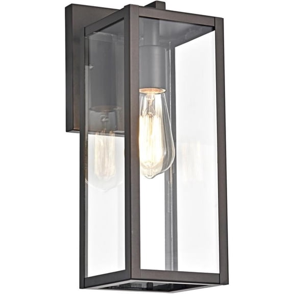 CHLOE Richard Transitional 1 Light Rubbed Bronze Outdoor Wall Sconce 14" Height