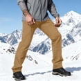 thumbnail image 2 of Sentmoon Pantalon de Ski Pantalon de Neige Homme Pantalon Cargo de Randonnée Doublé pour Homme avec Multiples Poches Pantalon de Ski Imperméable Pantalon d'Hiver Équipement de Plein Air pour Protection Imperméable et Respirante Kaki TTG, 2 of 9