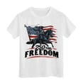 thumbnail image 4 of mgoYE Patriotic Shirts for Girls Boys 4th of July T Shirts American Flag Graphic Tees Tops Short Sleeve Fourth of July Outfits 250th Anniversary USA Polo Shirt(White,9-10 Years), 4 of 5
