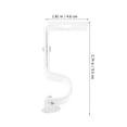 thumbnail image 3 of TABLZONE Curtain Pole Bracket White Easy to Install Firm Hold for Curtain Mounting 2Pcs, 3 of 6