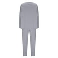 thumbnail image 5 of YUGYXL Womens 2 Piece Sweatsuits Daily Sport Sets Solid Color Elastic Waist Long Pants Active Gym Outfits Gray XXL, 5 of 6
