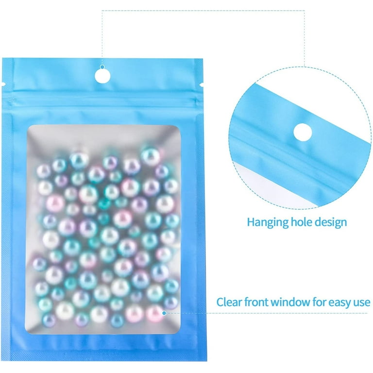 100 Pcs Resealable Mylar Bags - Gradient Color, 5.9x8.6 Inches, 3.9 Mil Thickness For Food Storage, Samples, Small Business