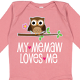 thumbnail image 4 of Inktastic My Memaw Loves Me Grandkids Owl Girls Long Sleeve Baby Bodysuit, 4 of 5
