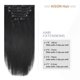 thumbnail image 3 of Extensiones de cabello Aison Black Clip en cabello humano real, 115 g, 3 of 6