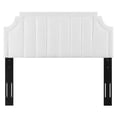 thumbnail image 3 of Tufted Headboard, King Size, Velvet, White, Modern Contemporary Urban Design, Bedroom Master Guest Suite, 3 of 10
