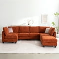 thumbnail image 3 of 124" U-Shaped Modular Sectional Sofa, Modern L-Shaped Corner Sofa with Storage Ottoman, Built-in USB Charger, 3 of 8