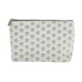 thumbnail image 1 of Bolsas de maquillaje planas rectangulares convenientes de 1 Pc para viajar, pequeñas, blancas y grises de poliéster, 1 of 5