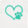 thumbnail image 4 of Inktastic Teal Heart with Paw Print Boys or Girls Toddler T-Shirt, 4 of 5