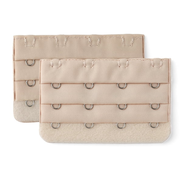 Par 4 Gancho Brassiere La Correa Del Sujetador Extensores Damas Color De Piel-2pcs Talla única