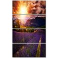 thumbnail image 2 of Beautiful Sunset over Lavender Field - Floral Canvas Art Print, 2 of 3