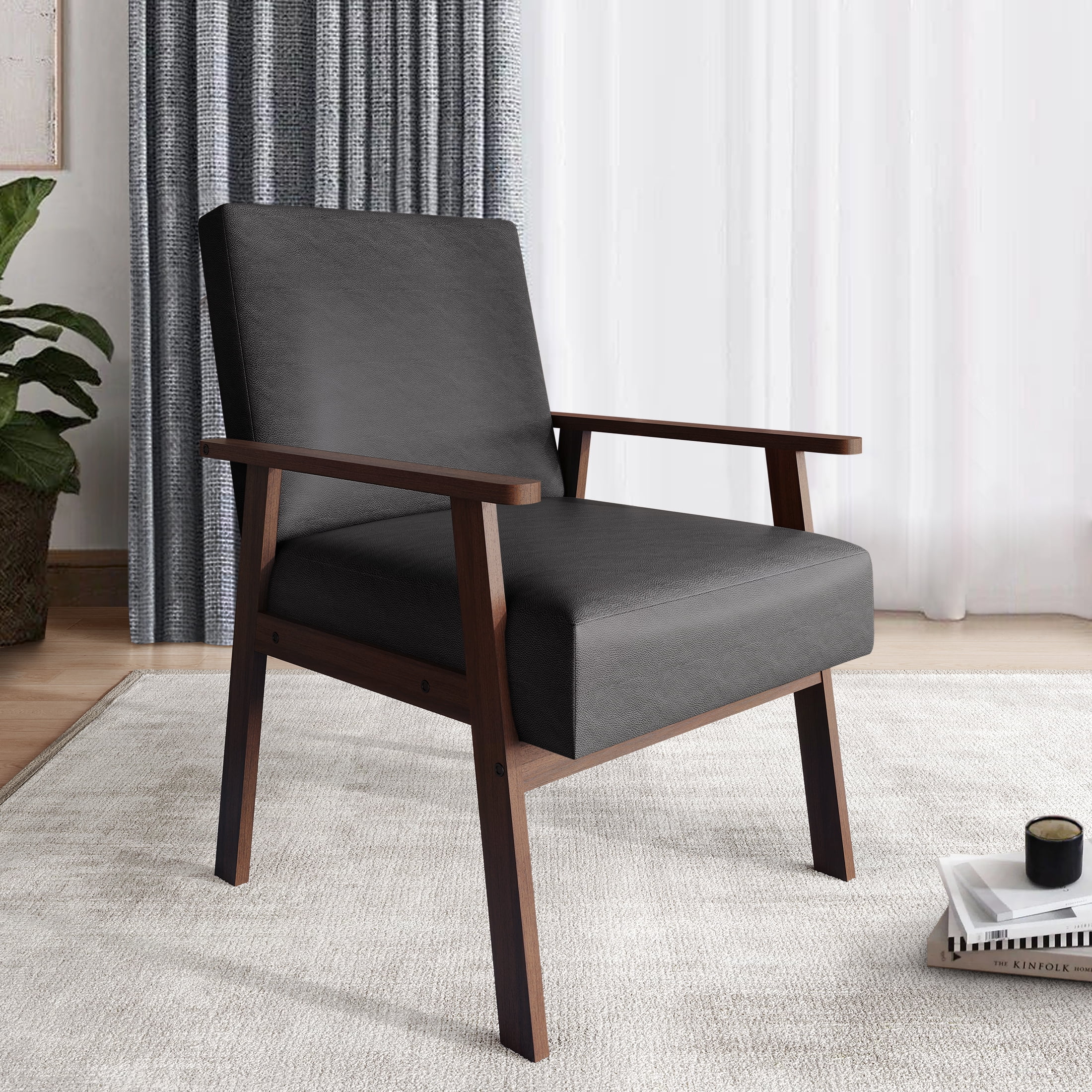 Castle Place Contemporary Accent Chair, Grey