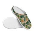 thumbnail image 3 of Goofa Pineapples Palm Leaves Print Womens Mens Cotton Lightweight House Slippers , Washable Home Slippers,Indoor Comfy Bedroom Cozy Slippers-42/43, 3 of 7