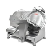 KWS Metal Collection Commercial 420W 12" Meat Slicer MS-12DS Anodized Aluminum Base with Stainless Steel Blade   Blade Removal Tool, Frozen Meat/Cheese/Food Slicer Low Noises Commercial and Home Use