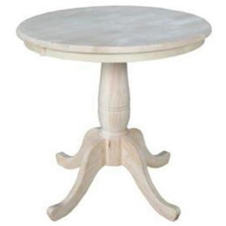 Round Top Pedestal Dining Table, 30 Inch High Round End Table