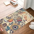 thumbnail image 5 of Balery Floral With Birds And Fantasy Flowers Doormat, Durable Flannel Fabric, Waterproof Stain and Fade Resistant, Low Profile,Indoor Outdoor Door Mats, Easy Clean Patio Entrance Mat, 16x24in, 5 of 9