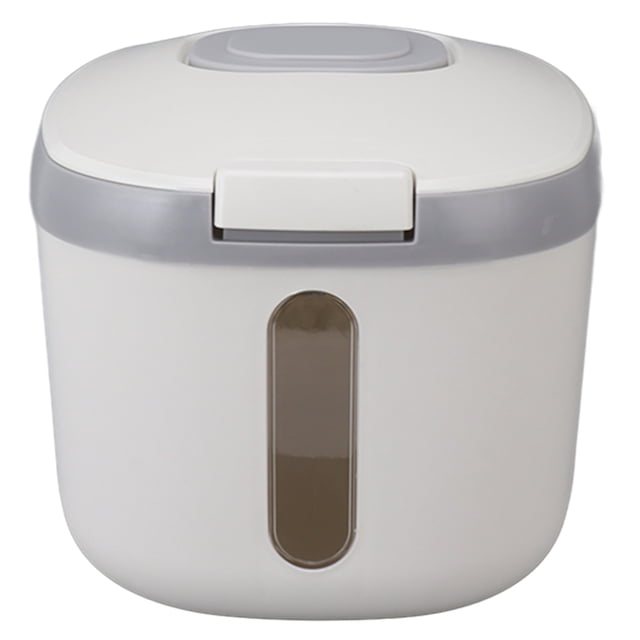 Cereal Rice Food Storage Container, Airtight Rice Container Plastic Food Storage Container Bin With Clear Window For Grains Sugar Flour, Rice Dispenser Bin Pet Food Storage Box