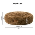thumbnail image 5 of TOWN & COUNTRY LUXE CuddleTown Fuzzy Solid Donut Pet Bed, Soft, Cozy & Calming, Water Repellent, Non-Slip Bottom, 100% Machine Washable, Brown, Medium 28"x28"x7" Round, 5 of 7