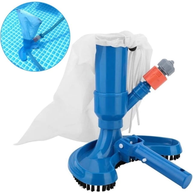 Cepillo con cabezal de aspiradora para limpieza de piscinas con conector rápido