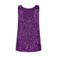 thumbnail image 5 of Tops para mujer,Blusa informal sin mangas con lentejuelas para mujer, de poliéster y cuello redondo, ideal para el verano, sopatenor, 5 of 8