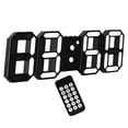thumbnail image 2 of Reloj de pared LED 3D, reloj des Digital con Control remoto, temporiza Digital/temperatura/fecha, para almacén/oficina/hogar/sala de estar Luz blanca Baoblaze Reloj de pared digital, 2 of 8