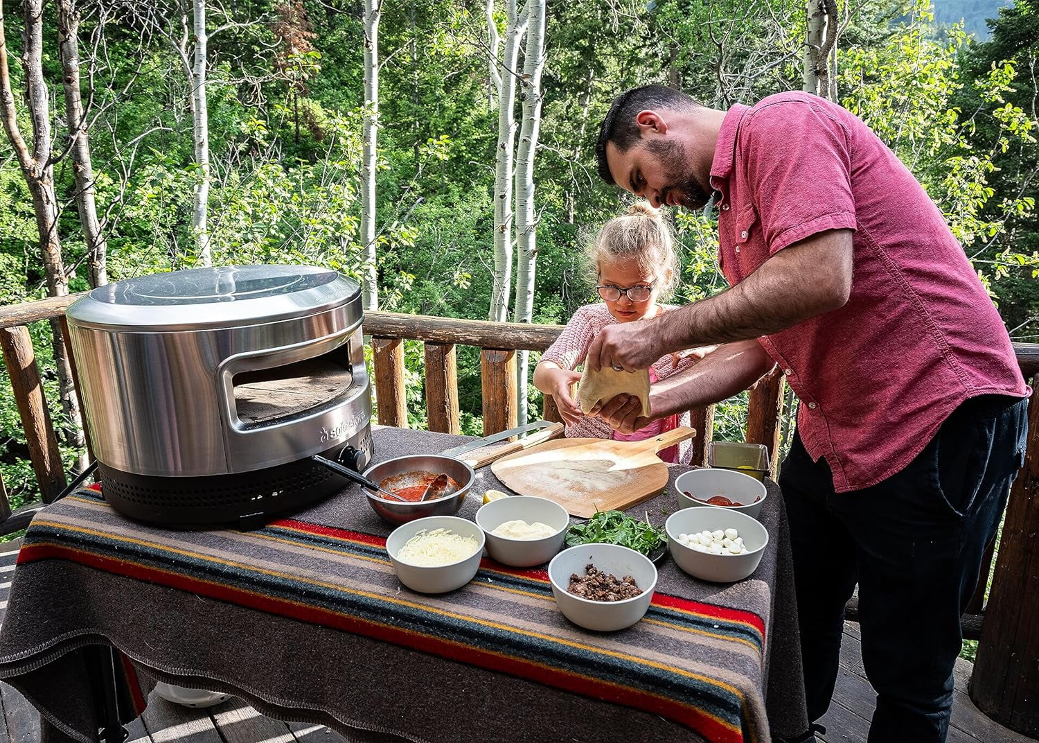 Solo Stove Pi Prime Gas Pizza Oven Outdoor | Portable, Stainless Steel Powerful Demi-Dome Heating, Cordierite Pizza Stone, Panoramic Opening, Perfect for Authentic Stone Baked Pizzas