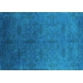 thumbnail image 1 of Ahgly Company Machine Washable Indoor Rectangle Persian Turquoise Blue Bohemian Area Rugs, 7' x 9', 1 of 4